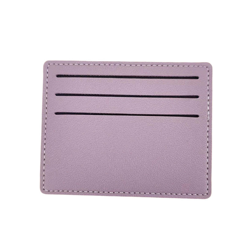 Fábrica de stock de tarjeta de gran capacidad de color sólido tarjeta pequeña bolsa de tarjeta multi tarjeta universal pequeña tarjeta de cuero pu bolsa de tarjeta al por mayor