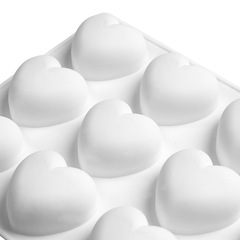 情人節15連愛心法式慕斯蛋糕模 DIY桃心巧克力硅膠烘焙工具批發