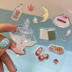 2025 ネイルアートジュエリーゼリーステッカーイン願い噴水プール子猫スタージェリー携帯電話ケースゼリーレリーフ diy