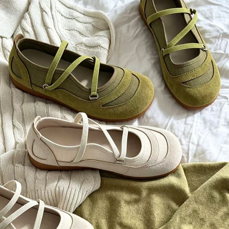 Ballet-style genuine leather Mary Jane sneakers for women, 2026 new summer model, breathable, lightweight, versatile sports and casual shoes Ballet-style genuine leather Mary Jane sneakers for women, 2026 new summer model, breathable, lightweight, versatile sports and casual shoes