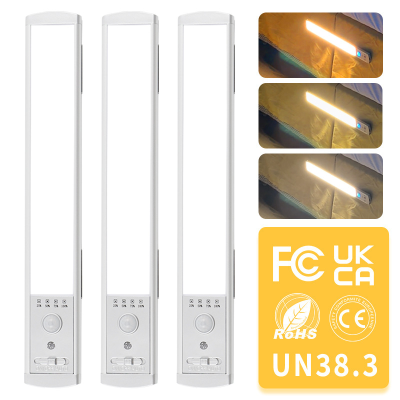 Ultra-Thin Smart Human Body Sensor Light Led Cabinet Light Wireless Magnetic Wardrobe Light Kitchen Night Light Strip Light