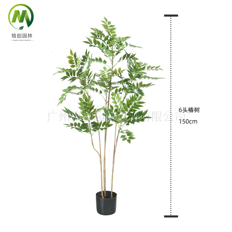 Planta de simulación de Amazon, madera lacada, plantas verdes, plantas de lujo ligeras de alta gama, plantas en maceta, paisajismo interior para el hogar, eucalipto biónico