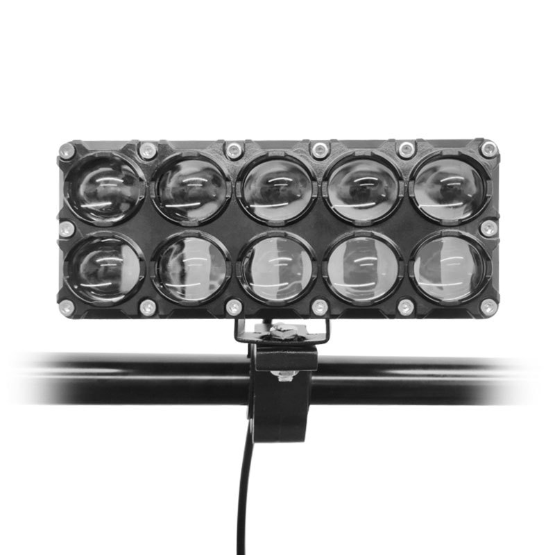 Lámpara de motocicleta de doble fila 10D lente de iluminación delantera faro pavimentador de luz de motocicleta de alta potencia image 5