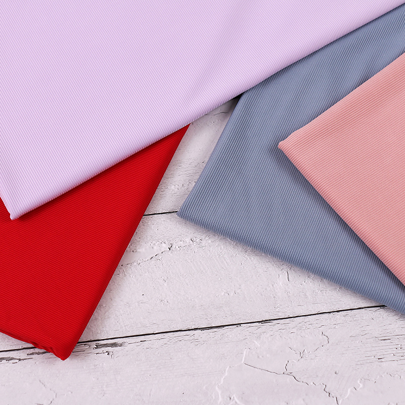 冰丝罗纹针织面料 女装工装休闲裤箱包用布 针织面料多色