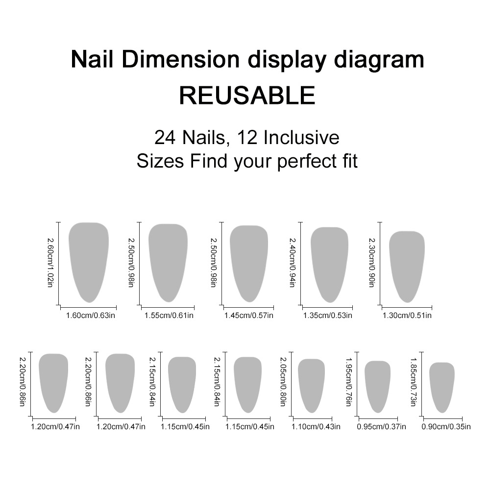 Rose Pattern Rose Plastic Press-on Nails