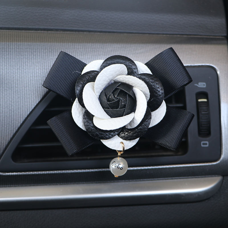 Camelia coche decoración de salida de aire coche camelia coche aromaterapia coche decoración de flores creativas al por mayor