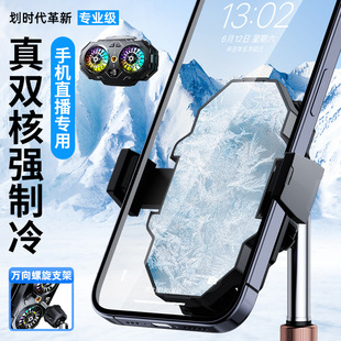 Sl55 Digital Display Three-Speed Adjustable Dual-Core Cooling Mobile Phone Semiconductor Live Broadcast Radiator Suitable for Apple for Rapid Heat Dissipation