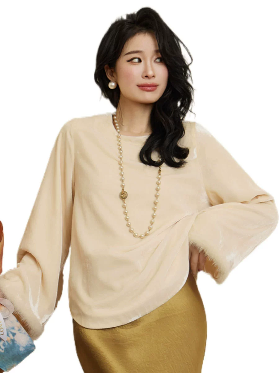 Velvet soft warm long-sleeve, Chinese style