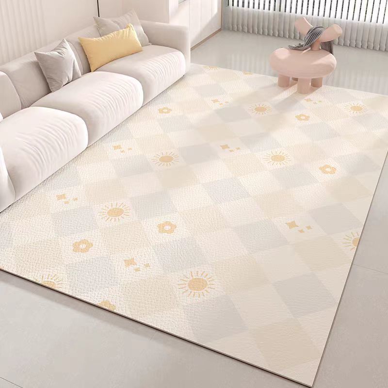 Children's Room Carpet Living Room No-Wash Wipeable Pvc Leather Waterproof and Anti-Fouling Reading Floor Mat Baby Bedroom Crawling Mat