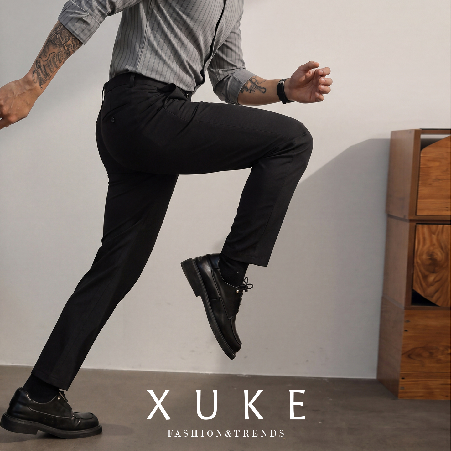 Hombres de verano de viaje pantalones casuales de hielo delgados pantalones elásticos de nueve puntos de alto nivel de negocios pantalones profesionales