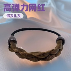 クロスボーダーのかつらの髪の輪は髪の毛のゴムの筋の女性の高弾力のネットの赤い首の縄を刺します。