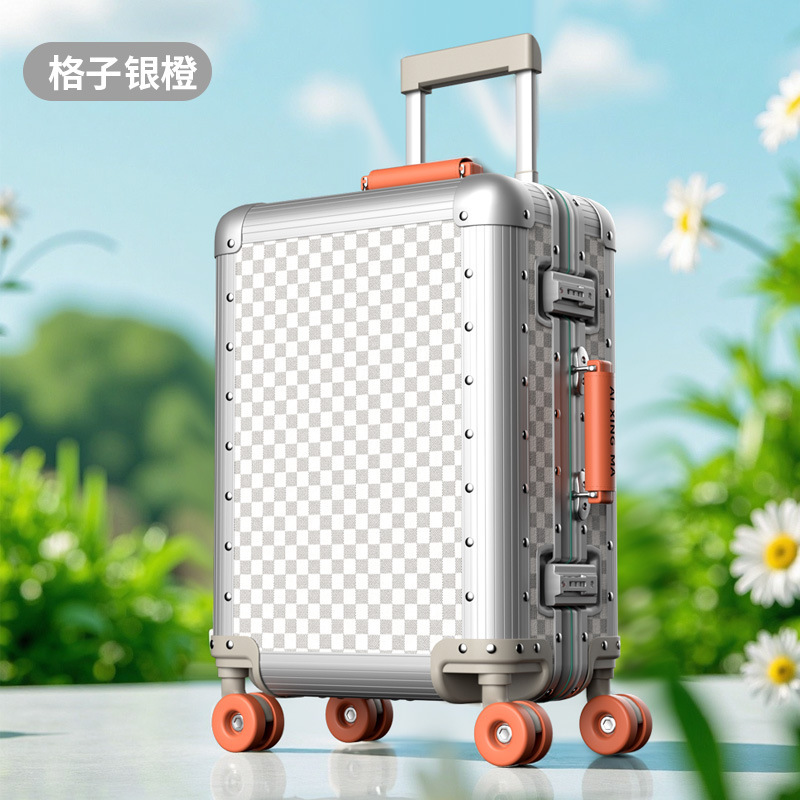 新しいクロスボーダーオールアルミニウムマグネシウム合金トロリーケース 20inch ボーディングケース金属ユニバーサルホイールスーツケースビジネストラベルケース|undefined