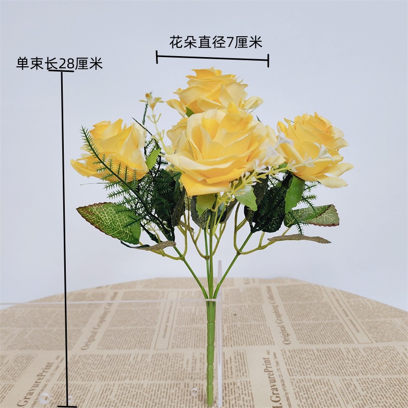 flores falsas flores de plástico ramo de flores de cascada flores secas decoración del hogar flores biónicas