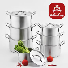 跨境加厚铝锅套装厨房烹饪锅五件套汤锅14-26CM七件套锅具套装组