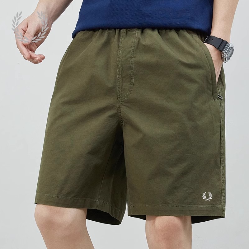 Fred Perry Authentic Summer New Men's Casual Shorts Men's Straight Versatile Pure Cotton Five-Point Pants
