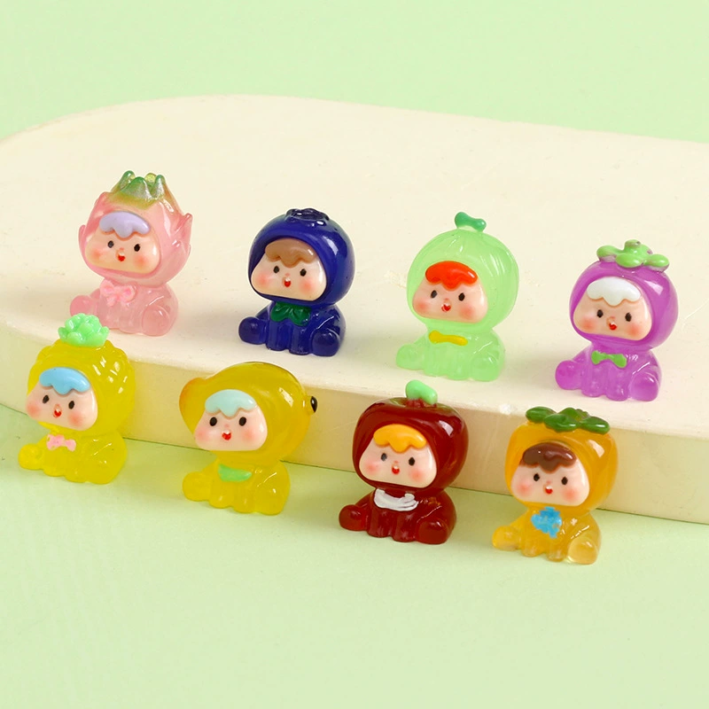 Светящаяся в темноте мини-фигурка фруктов четвертого поколения, слепая коробка, милые аксессуары ручной работы, модный креативный рабочий стол