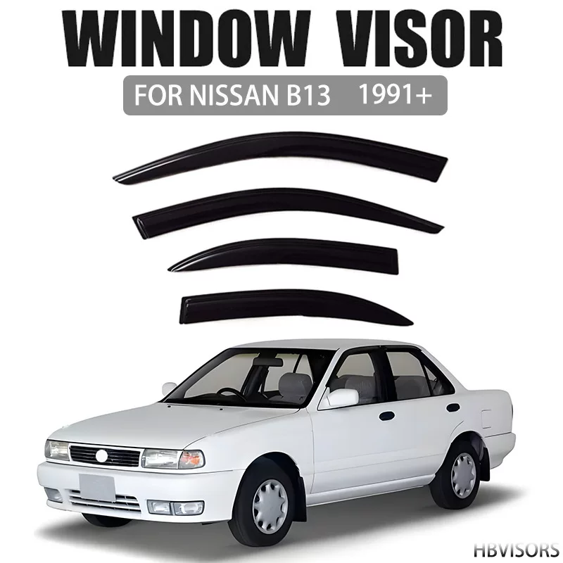 Подходит к 1991+ Nissan B13, дождь и дождевые спор, лобные брови, дождевые воды вентиля окон