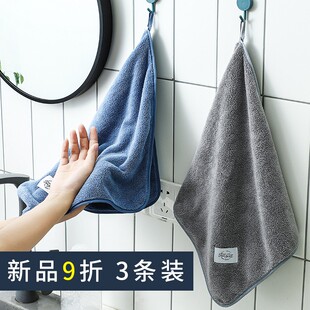 33N加厚擦手巾挂式毛巾布吸水厨房儿童洗手家用搽手帕速干抹手布-阿里巴巴