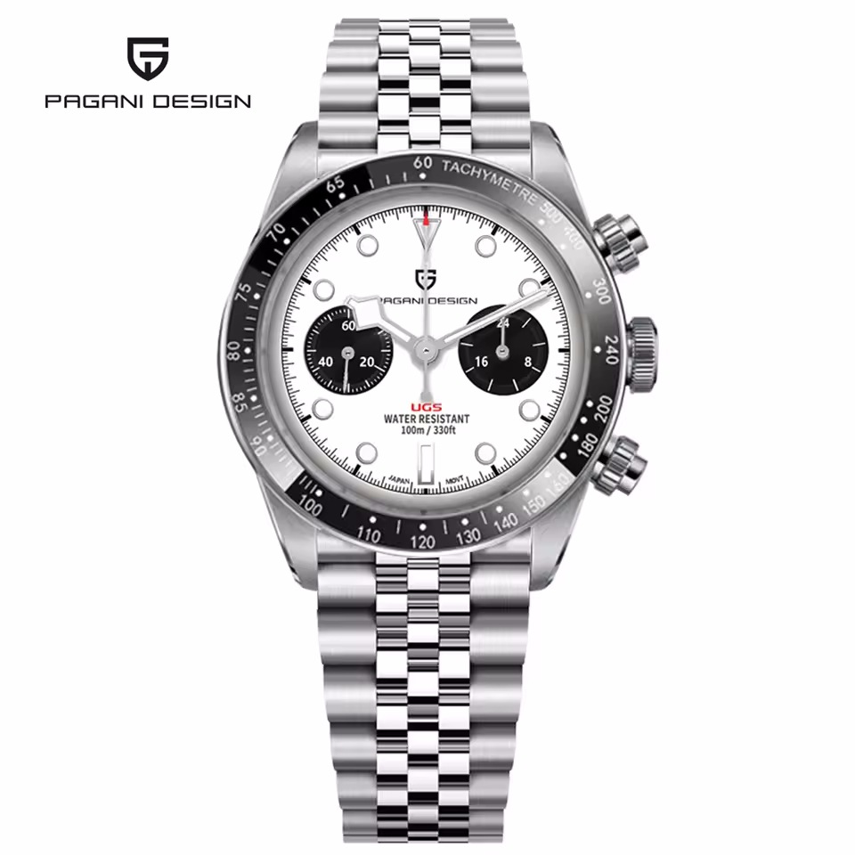 pagani伯佳尼时尚男士手表多功能防水计时腕表夜光运动腕表1718