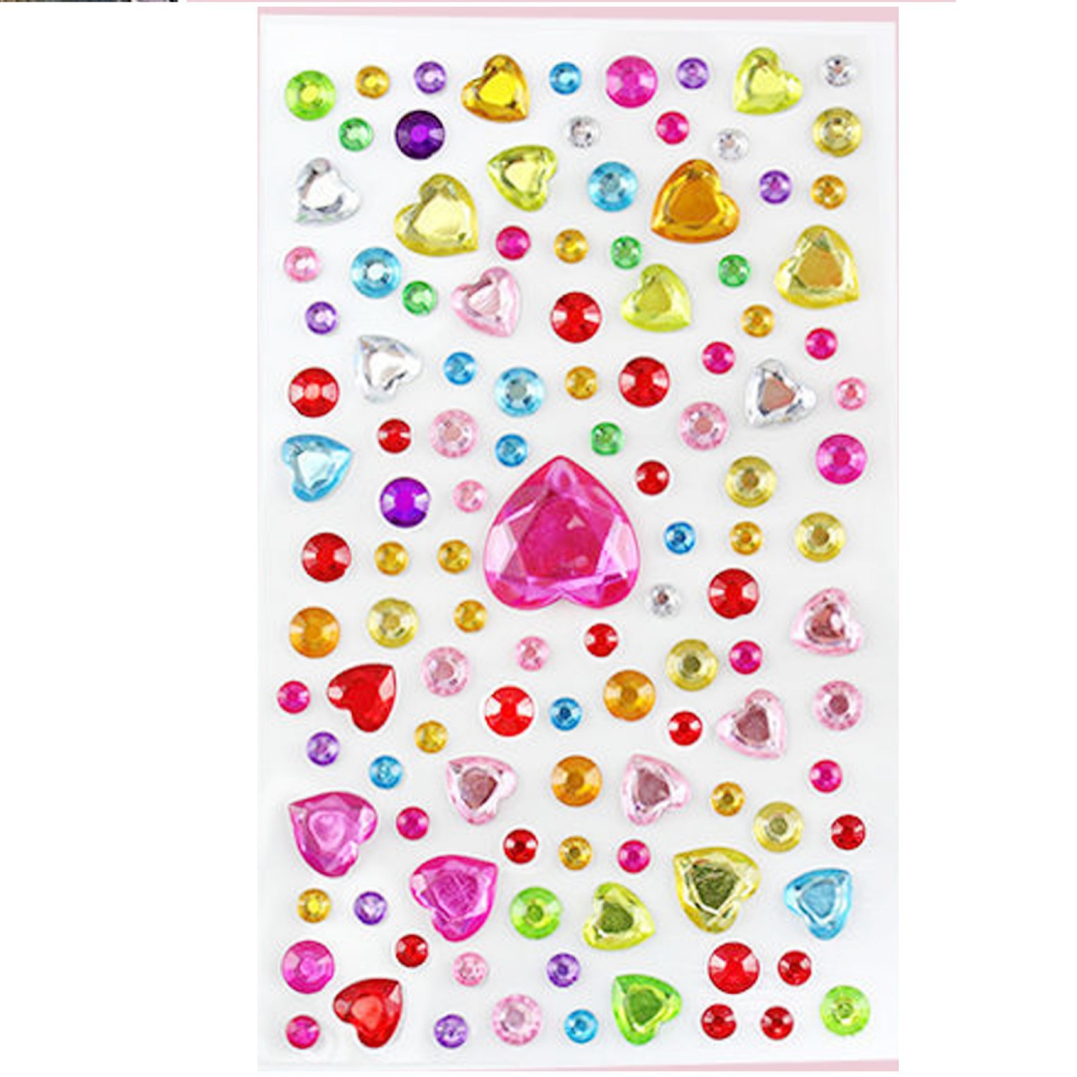 Amazon supplies love plum blossom five-pointed star diamond stickers girls creative diy kindergarten reward gem stickers