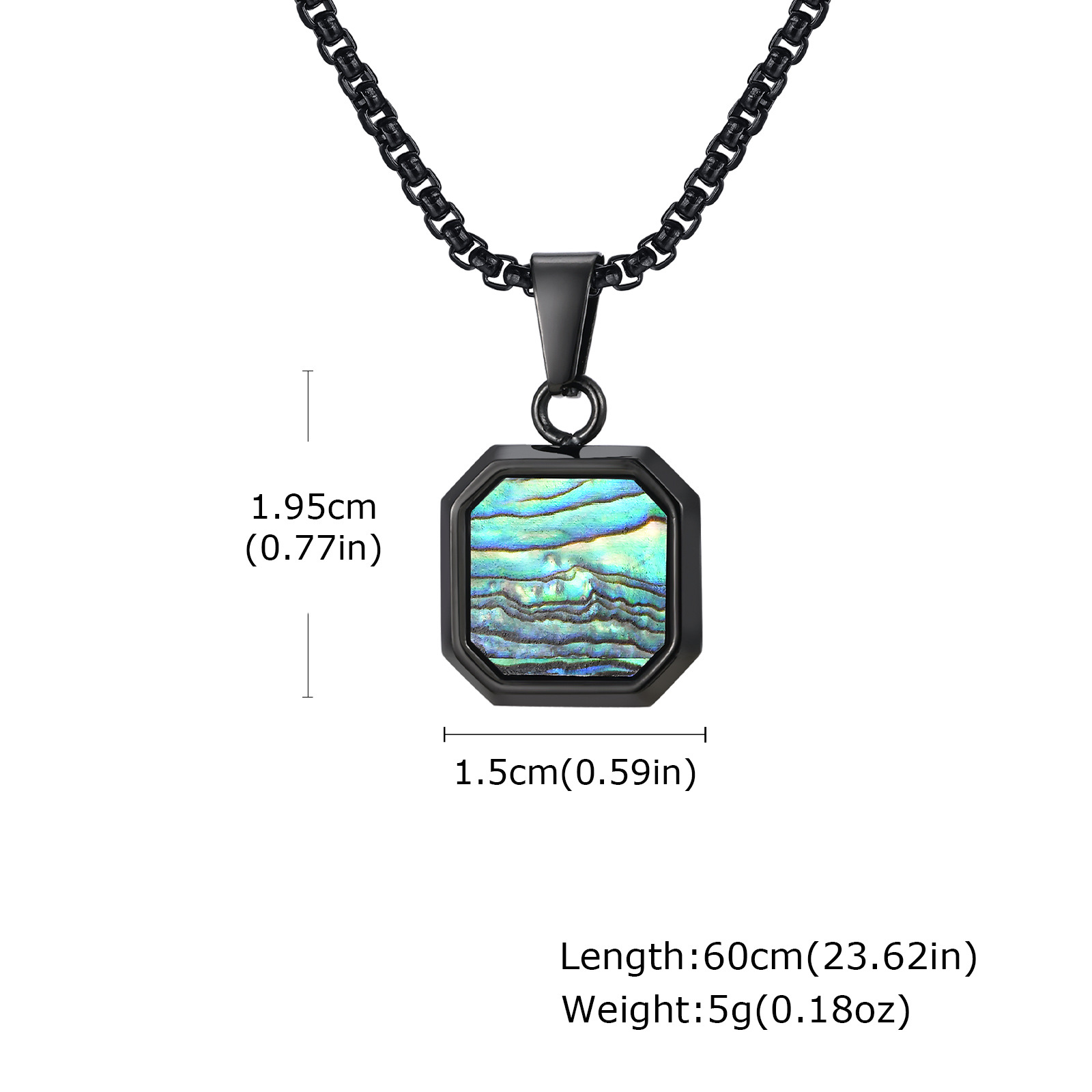 전복 펜던트 블랙 (체인 미포함)
