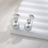 Mosquito coil pearl with zircon, ear clips