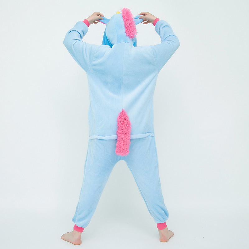 Otoño e Invierno niños y niñas de dibujos animados de animales de una sola pieza pijamas de franela Totoro Panda aseo ropa para el hogar lote mixto