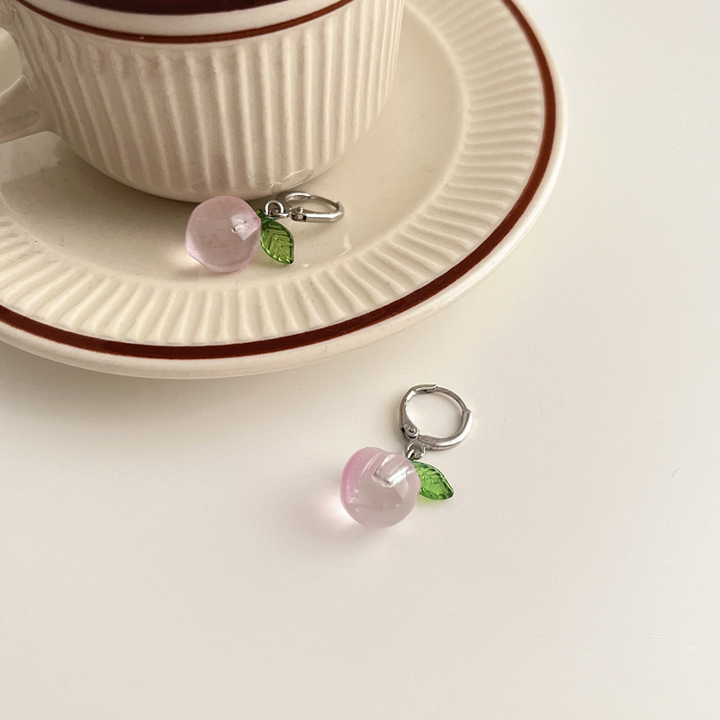 Daily Occasion Glass Material 1 Pair Pastoral Fruit Glass Fruit Women's Earrings