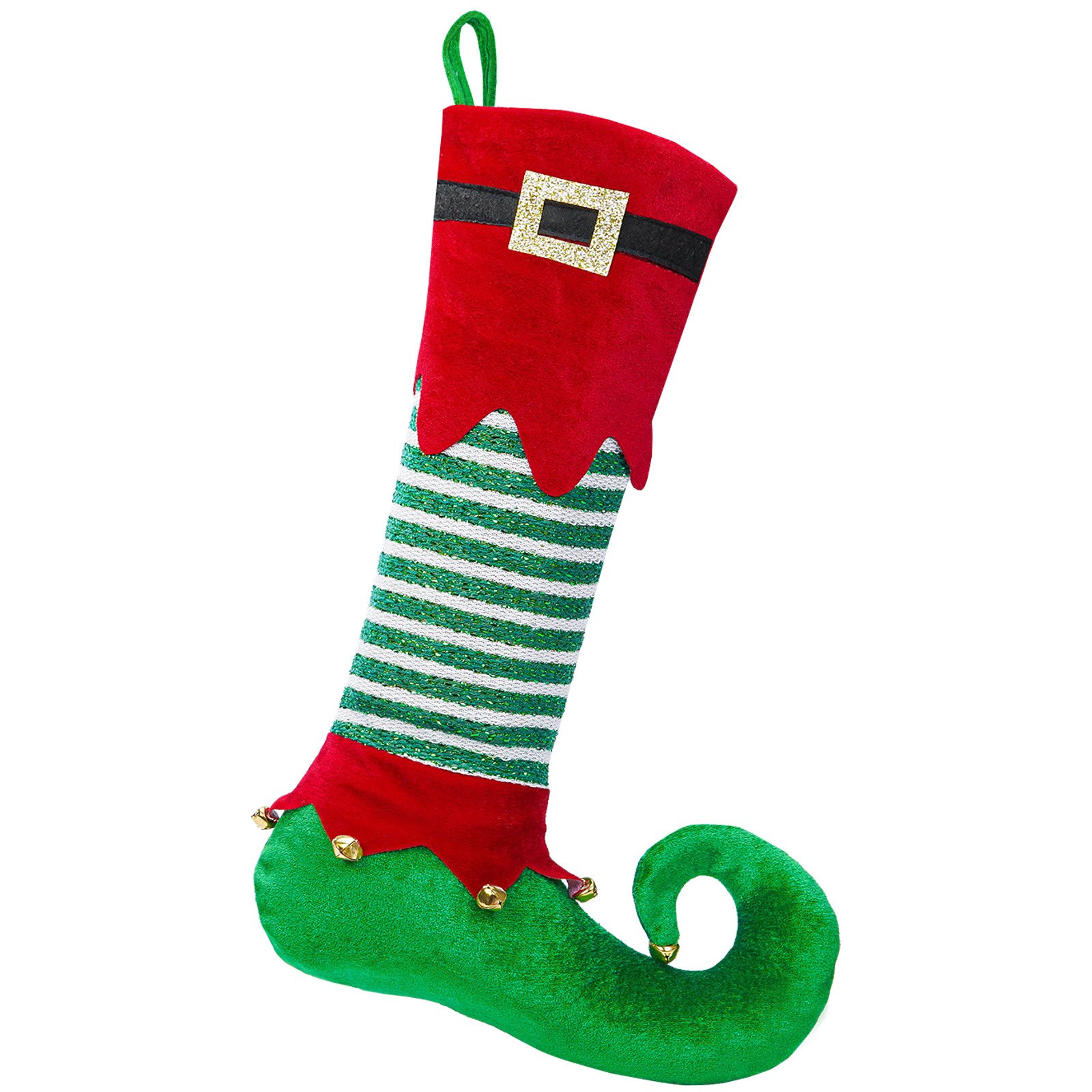 Calcetines de Navidad transfronterizos con campanas calcetines de genio chimenea de Navidad ventana de cocina regalo decoración bolsas de regalo de Navidad