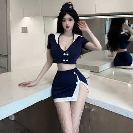 情趣内衣女性感空姐纯欲制服诱惑火辣床上激情调情睡衣可代发2744