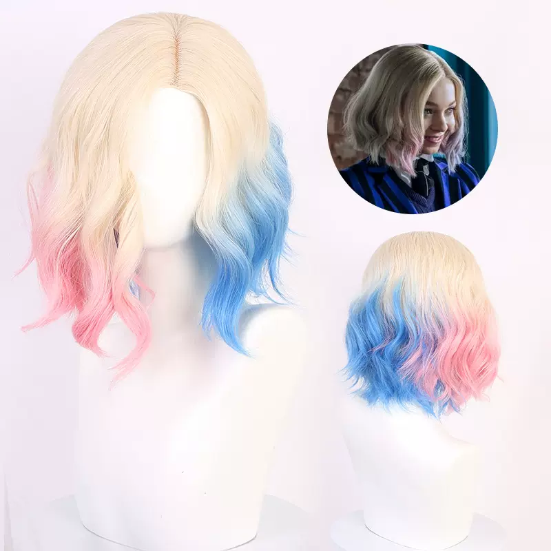 【凌齐】美剧星期三动漫cos假发 依妮德·辛克莱尔狼女欧美渐变染