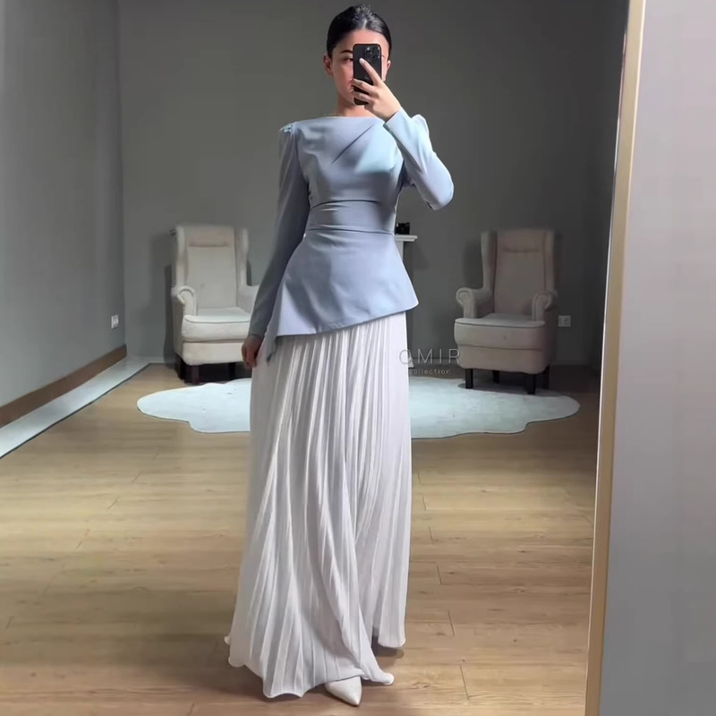 Elegant Long-Sleeve Dress for Women, Amazon Waist-Cinching 2025 New Summer Style, European and American Fashion Elegant Long-Sleeve Dress for Women, Amazon Waist-Cinching 2025 New Summer Style, European and American Fashion