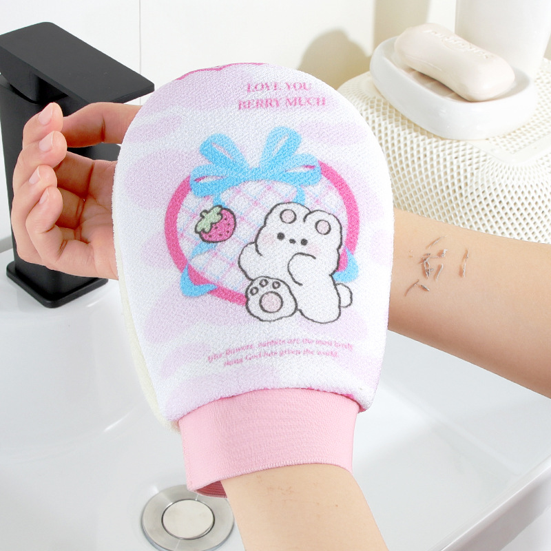 Toalla de baño de doble capa engrosada para hombres y mujeres sala de baño frotamiento de barro gris limpieza gris Baño Paño de baño descontaminación doméstica espalda frotando guantes