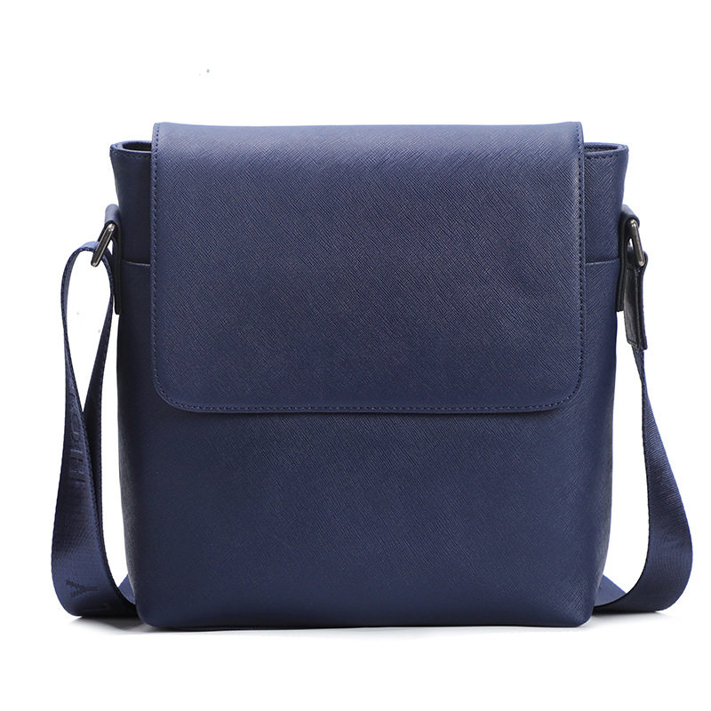 Túi đeo chéo nam da bò vân chéo cổ điển 29×11×17 cm — Cà phê nâu, 50 RMB. Bán lỗ do mua số lượng lớn., Xanh Đậm, 50 Yuan, Thanh Lý Tồn Kho - Bán Thua Lỗ Vì Số Lượng Lớn!