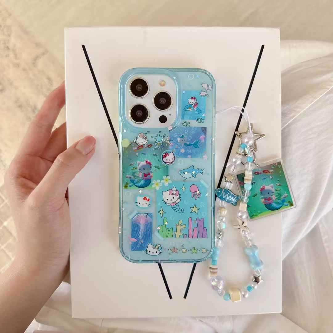 Chica ins brillo sirena kt para iphone16 Apple 15ProMax/14/13 funda para teléfono móvil 16Pro