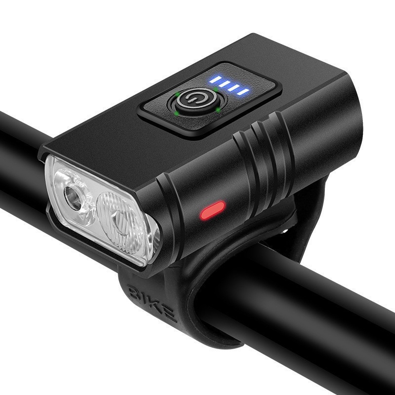 Luz de la bicicleta luz USB T6 luz fuerte luz de la linterna de montar a caballo noche potencia Pantalla de bicicleta de montaña faro