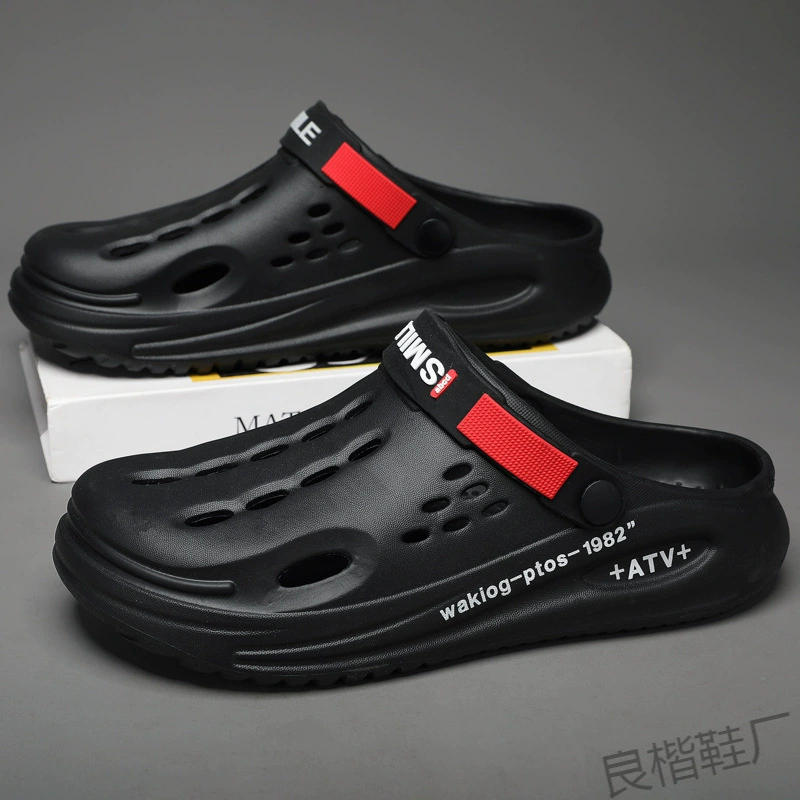 Мужские домашние тапочки Jinjiang Dachang Cave Shoes, наружные и внутренние, 2025 год, Интернет-знаменитость, EVA, шагать по грязи и двойная носка на пляже и песке