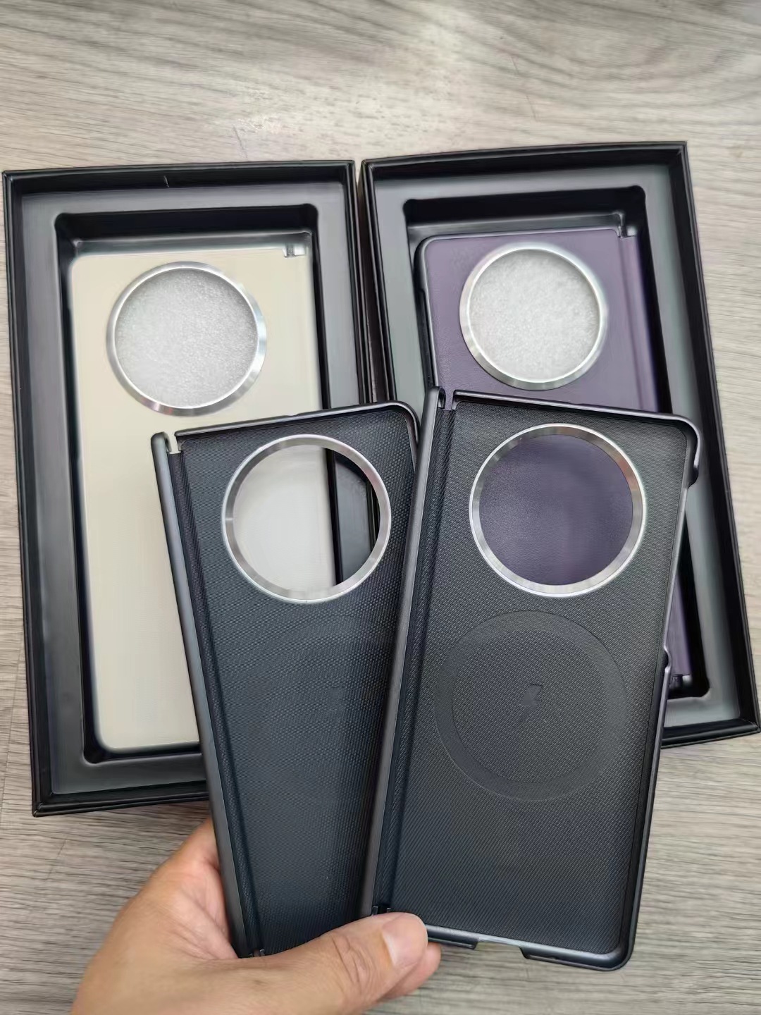 适用华为MateX7磁吸素皮手机壳X5典藏铰链无线保护皮套中轴背壳X3-阿里巴巴