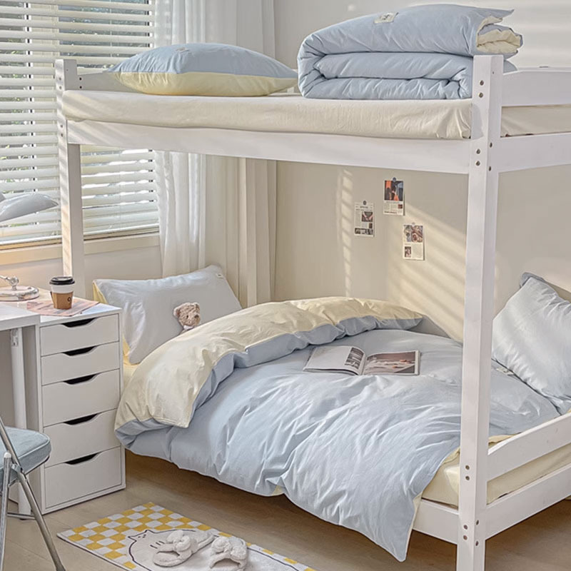 Juego de tres piezas de ropa de cama de dormitorio de algodón puro para estudiantes universitarios