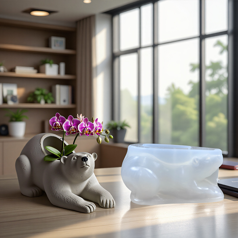 プリントポイント DIY 接着剤モールドアロマキャンドルカップ植木鉢収納カップシリコーンモールドシロクマ石膏カップ研削ツール|undefined