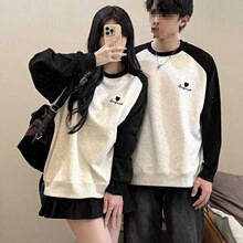 情侣装秋冬季新款长袖卫衣加绒套装感特别小众设计感外套