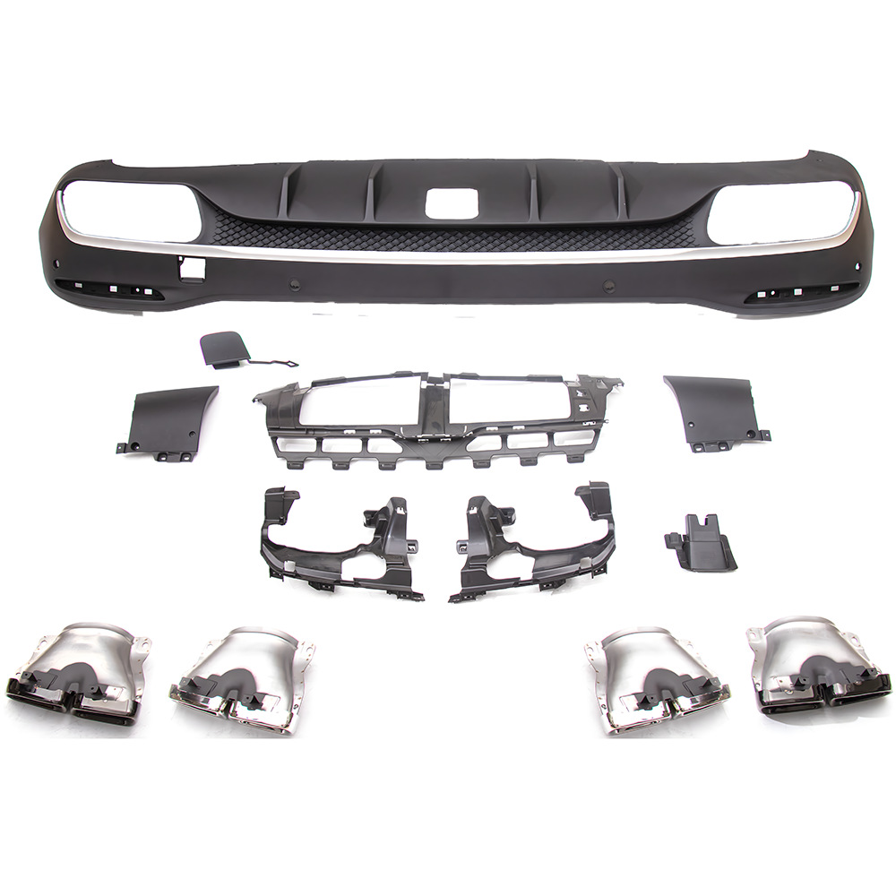 Suitable for Mercedes-Benz (19+) Gle-Class W167 Upgrade to Gle63 Rear Lip and Tailpipe, Factory Direct Sales with Quality Assurance