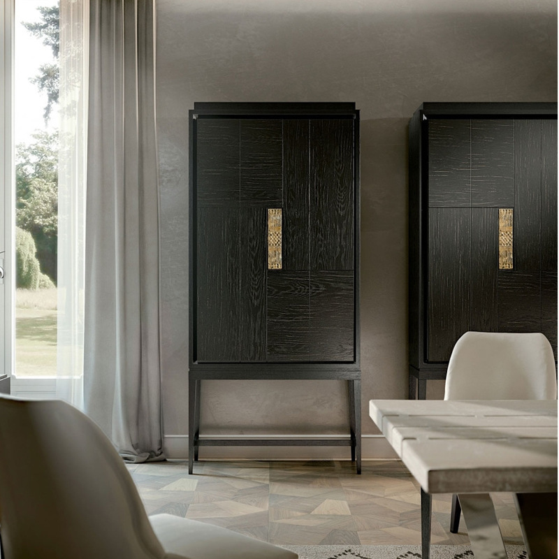 Degas Italian Astra Tall Cabinet Designer Showroom Cabinet Italian Minimalist Light Luxury Living Room Tall Cabinet Drawer Cabinet