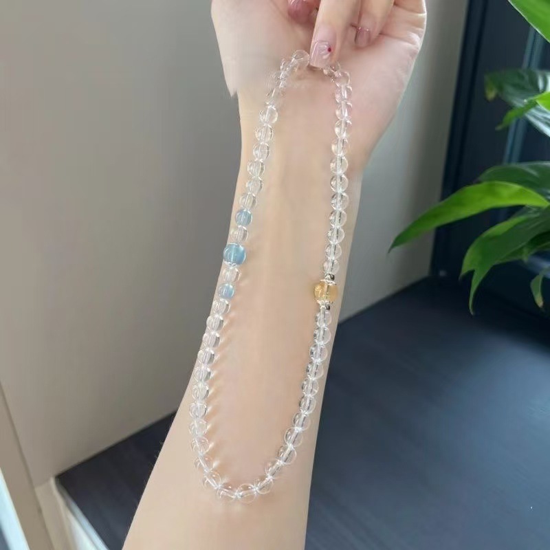 新中式蝴蝶串珠手链ins小众设计森系仿玉石竹节铃铛手镯闺蜜手链|undefined