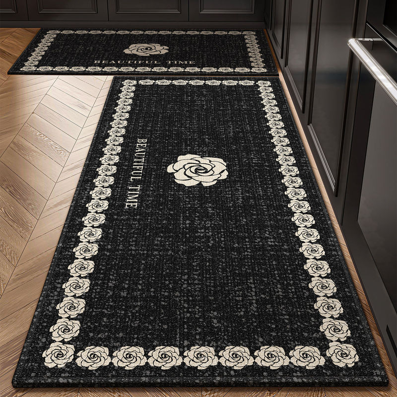 Kitchen Floor Mats, Non-Slip, Oil-Proof, No-Wash, Wipeable Mats, Waterproof Thickeneded Foot Mats, Long Mats, Household Stain-Resistant Carpets Kitchen Floor Mats, Non-Slip, Oil-Proof, No-Wash, Wipeable Mats, Waterproof Thickeneded Foot Mats, Long Mats, Household Stain-Resistant Carpets