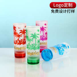 跨境礼品定制玻璃烈酒杯笔筒杯直身小酒杯1904一口杯批发创意定制
