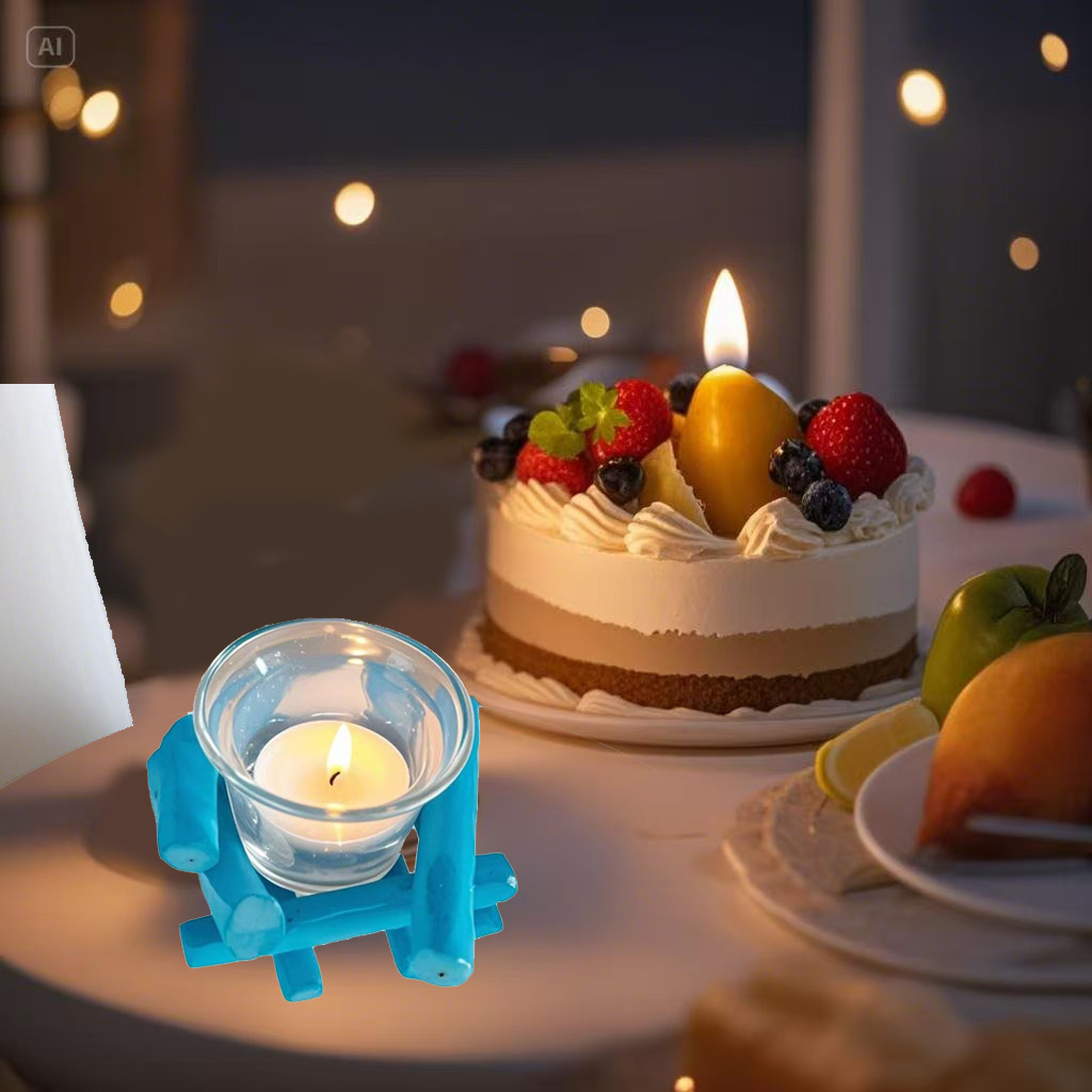 Adornos de decoración de candelabros domésticos transfronterizos con vidrio con velas, cola festiva, decoración del hogar