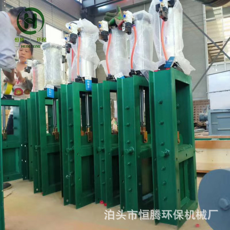 输送斜槽气动闸板阀730*730法兰插板门螺旋闸阀气缸插板阀厂家