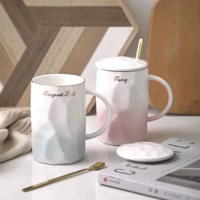 Simple Ceramic Couple Set Cup Mug Drinking Cup Milk Cup Office Cup Water Cup Men's Water Cup Women's Universal
