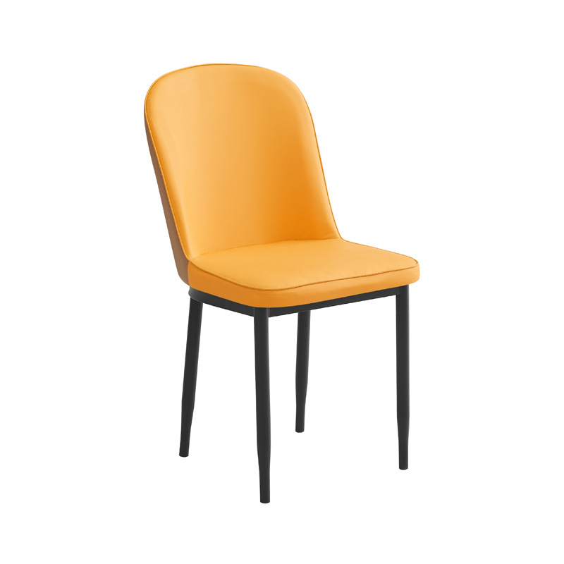 Silla de comedor de lujo ligera, asiento de cuero de doble propósito, mesa de recepción simple y moderna, multicolor opcional Baylor